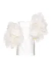 Ana Radu Floral-ruffle Minidress In White