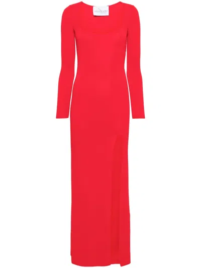 Ana Radu High-slit Maxi Dress In Red