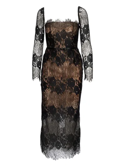 Ana Radu Lace Long-sleeve Dress