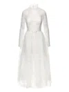 Ana Radu Lace-pattern Midi Dress In White