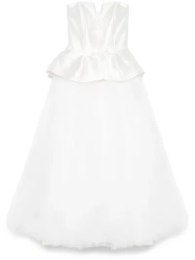 Ana Radu Abendkleid Im Layering-look In Weiss