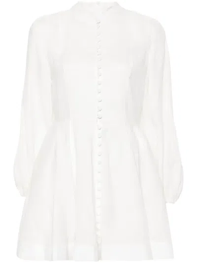 Ana Radu Linen Mini Dress In White