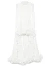 Ana Radu Plissé Gown In White