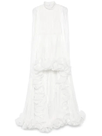Ana Radu Plissé Gown In White