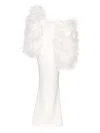 Ana Radu Ruffle-trim Gown In White
