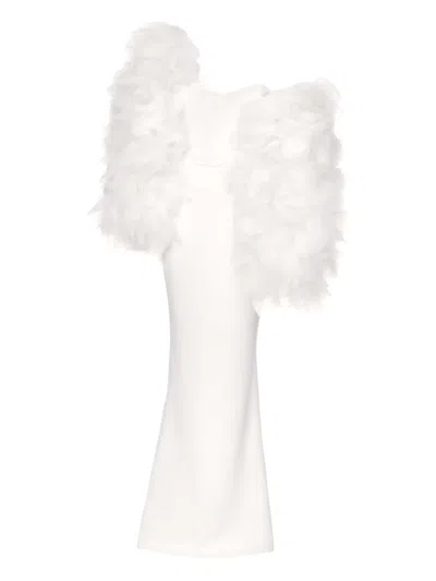 Ana Radu Ruffle-trim Gown In White