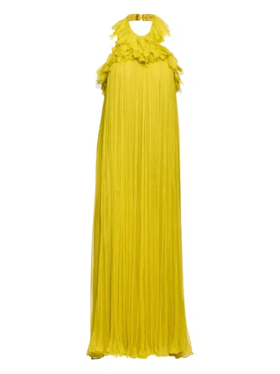 Ana Radu Ruffled Halterneck Gown