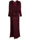 Ana Radu Sequin-embellished Skirt Set In Red