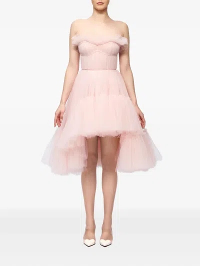 Ana Radu Strapless Ruffled Dress