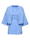 Ana Radu Stripe-pattern Skirt (set Of Three) In Blue