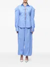 Ana Radu Striped Lace-up Shirt