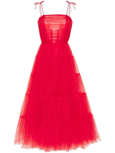 Ana Radu Tiered Maxi Dress In Rot