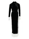 Ana Radu V-neck Midi Dress In Black