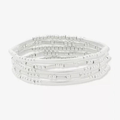 Ana Silver Tone Womens 5-pc. Bracelet Set In Gray