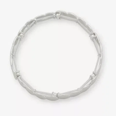 Ana Silver Tone Womens Stretch Bracelet