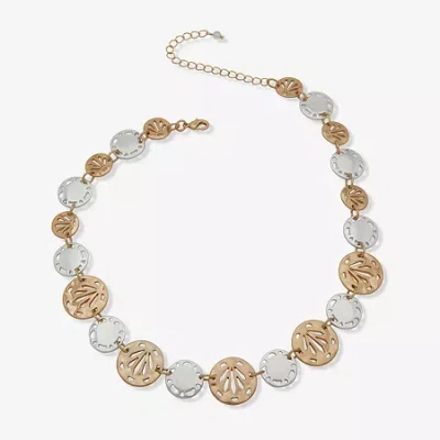 Ana Two Tone Womens 16 Inch Collar Necklace In Multi