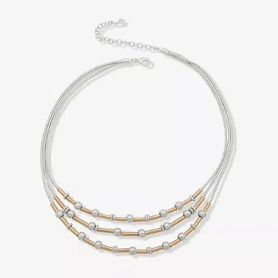 Ana Two Tone Womens 16 Inch Strand Necklace In Multi