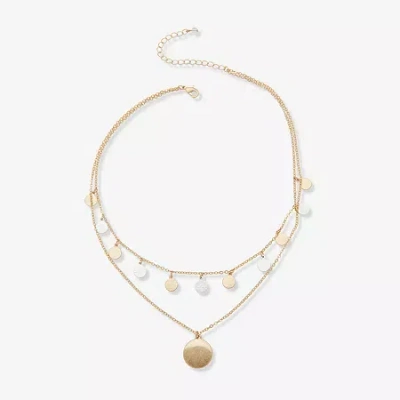 Ana Two Tone Womens 16 Inch Strand Necklace In Multi