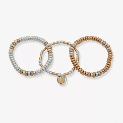 Ana Two Tone Womens 3-pc. Bracelet Set In Multi