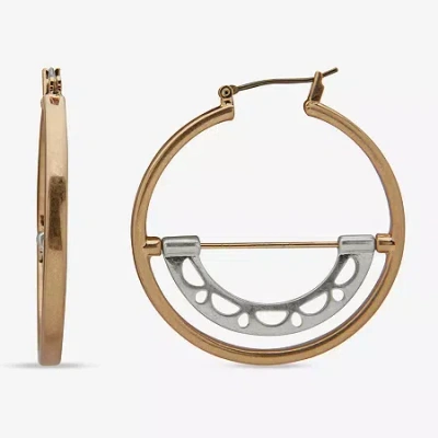 Ana Two Tone Womens 42.4mm Hoop Earrings In Multi