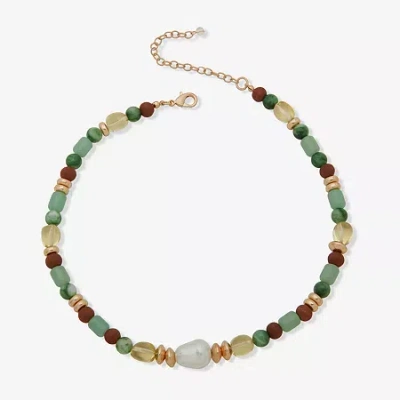 Ana Womens 16 Inch Collar Necklace In Multi