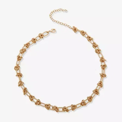 Ana Womens 16 Inch Collar Necklace In Gold