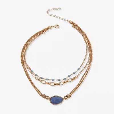 Ana Womens 16 Inch Strand Necklace In Gold