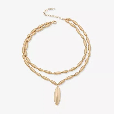 Ana Womens 16 Inch Strand Necklace In Burgundy