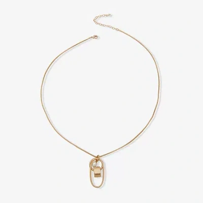 Ana Womens 24 Inch Pendant Necklace In Gold
