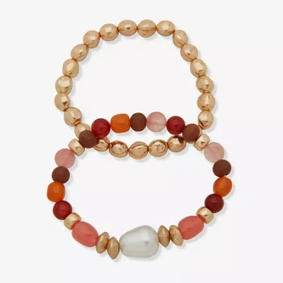 Ana Womens 2-pc. Bracelet Set In Orange