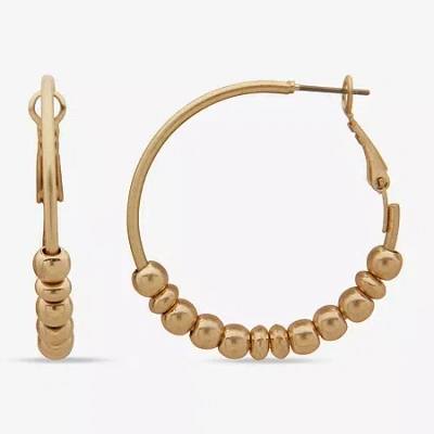 Ana Womens 36.8mm Hoop Earrings In Gold