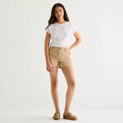 Ana Womens 4" Highest Rise Chino Short In Neutral