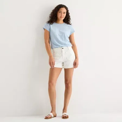 Ana Womens 4" Highest Rise Chino Short In White