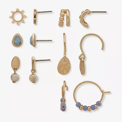 Ana Womens 6 Pair Earring Set In Multi