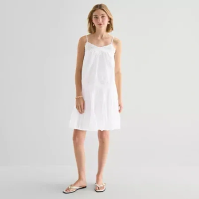 Ana Womens A-line Skirt In White