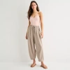 Ana Womens Cinched Pull-on Pant In Neutral