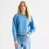 Ana Womens Crew Neck Long Sleeve Sweatshirt In Blue