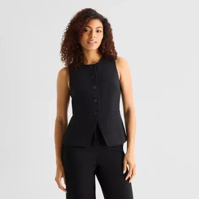Ana Womens Crew Neck Sleeveless Vest In Black
