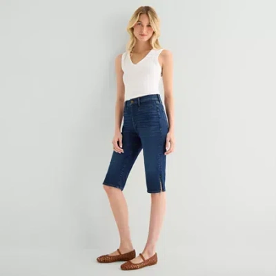 Ana Womens High Rise Cropped Jean In Blue