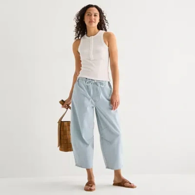 Ana Womens High Rise Loose Fit Jean In Blue