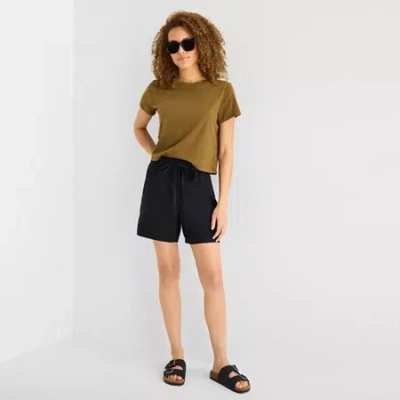 Ana Womens High Rise Pull-on Short In Black
