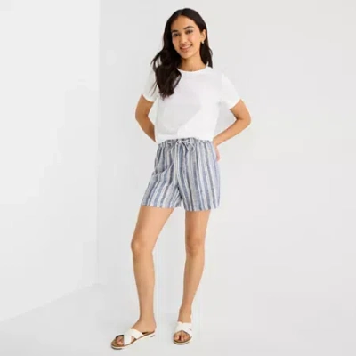 Ana Womens High Rise Pull-on Short In Blue