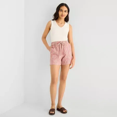 Ana Womens High Rise Pull-on Short In Multi