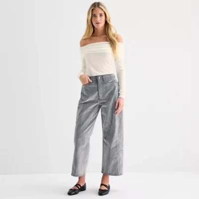 Ana Womens Highest Rise Barrel Jean In Gray