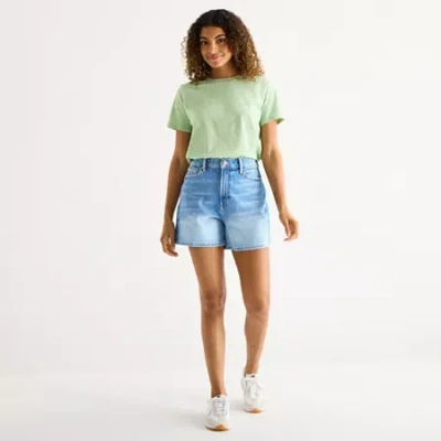 Ana Womens Highest Rise Denim Short In Blue