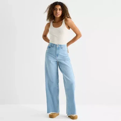 Ana Womens Mid Rise Barrel Jean In Blue