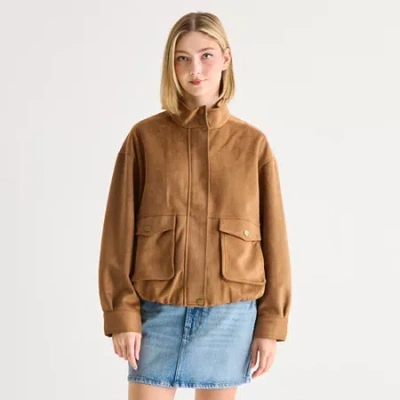 Ana Womens Midweight Bomber Jacket In Brown