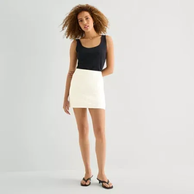 Ana Womens Mini A-line Skirt In Neutral