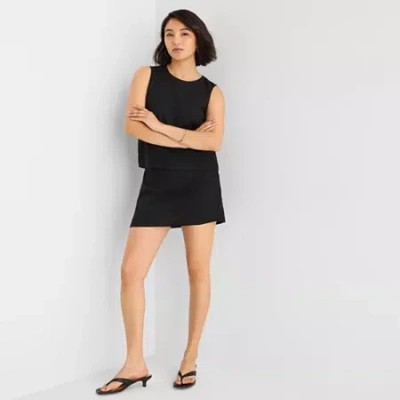 Ana Womens Mini Pencil Skirt In Black