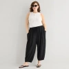 Ana Womens Plus Cinched Pull-on Pant In Black